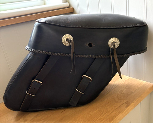 Leather saddlebag pannier - saddlebag,