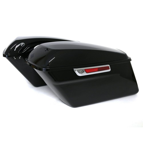 Gloss black panniers luggage - black,