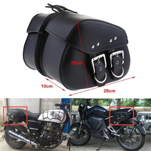 Black motorcycle two - black, bags